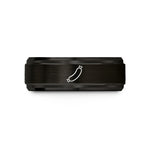 unique present ideas her – black tungsten sausage link wedding band
