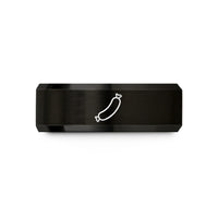 meaningful presents for ladies – black tungsten sausage link wedding band