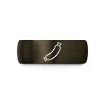 special presents for her – gunmetal & rose gold tungsten sausage link wedding band