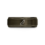 meaningful presents for ladies – gunmetal & rose gold tungsten sausage link wedding band