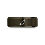 special presents for her – gunmetal & rose gold tungsten sausage link wedding band