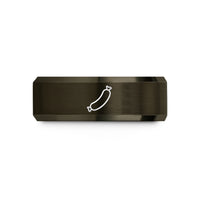 special presents for her – gunmetal & rose gold tungsten sausage link wedding band