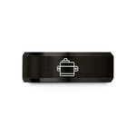custom rings for her – black tungsten servo motor wedding band