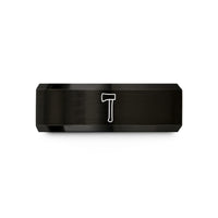 unique rings for her – black tungsten splitting maul wedding band