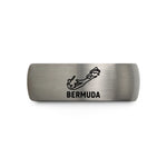 unique presents for him – gold & grey tungsten bermuda wedding band