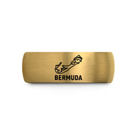 birthday presents for dad – gold & gray tungsten bermuda wedding band