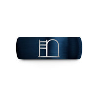 best presents for guys – blue tungsten ladder barrel wedding band