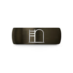 personalized presents for him – gunmetal & blue tungsten ladder barrel wedding band