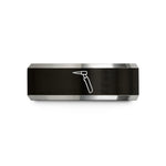 best presents for guys – black & silver tungsten tig welding torch wedding band