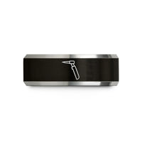 best presents for guys – black & silver tungsten tig welding torch wedding band