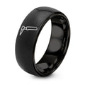 TIG Welding Torch – Tungsten Wedding Band, 8 mm, Black Comfort-Fit Unisex