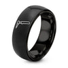 TIG Welding Torch – Tungsten Wedding Band, 8 mm, Black Comfort-Fit Unisex