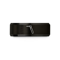 unique presents for him – black tungsten tig welding torch wedding band