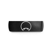 personalized rings for her – black tungsten bite marks wedding band