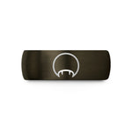 personalized rings for her – gunmetal & black tungsten bite marks wedding band