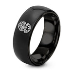 65th Birthday Gifts for Women – black tungsten diver helmet ring