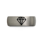 unique birthday presents her – blue & gray tungsten formation diamond wedding band
