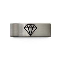 personalized jewelry for her – blue & silver tungsten formation diamond wedding band