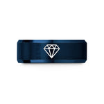 special presents for her – blue tungsten formation diamond wedding band