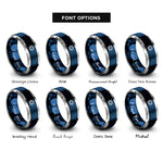 font options for inside engraving on blue & grey 7 point star rings