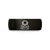 personalized presents for guys – black tungsten astronaut silhouette wedding band