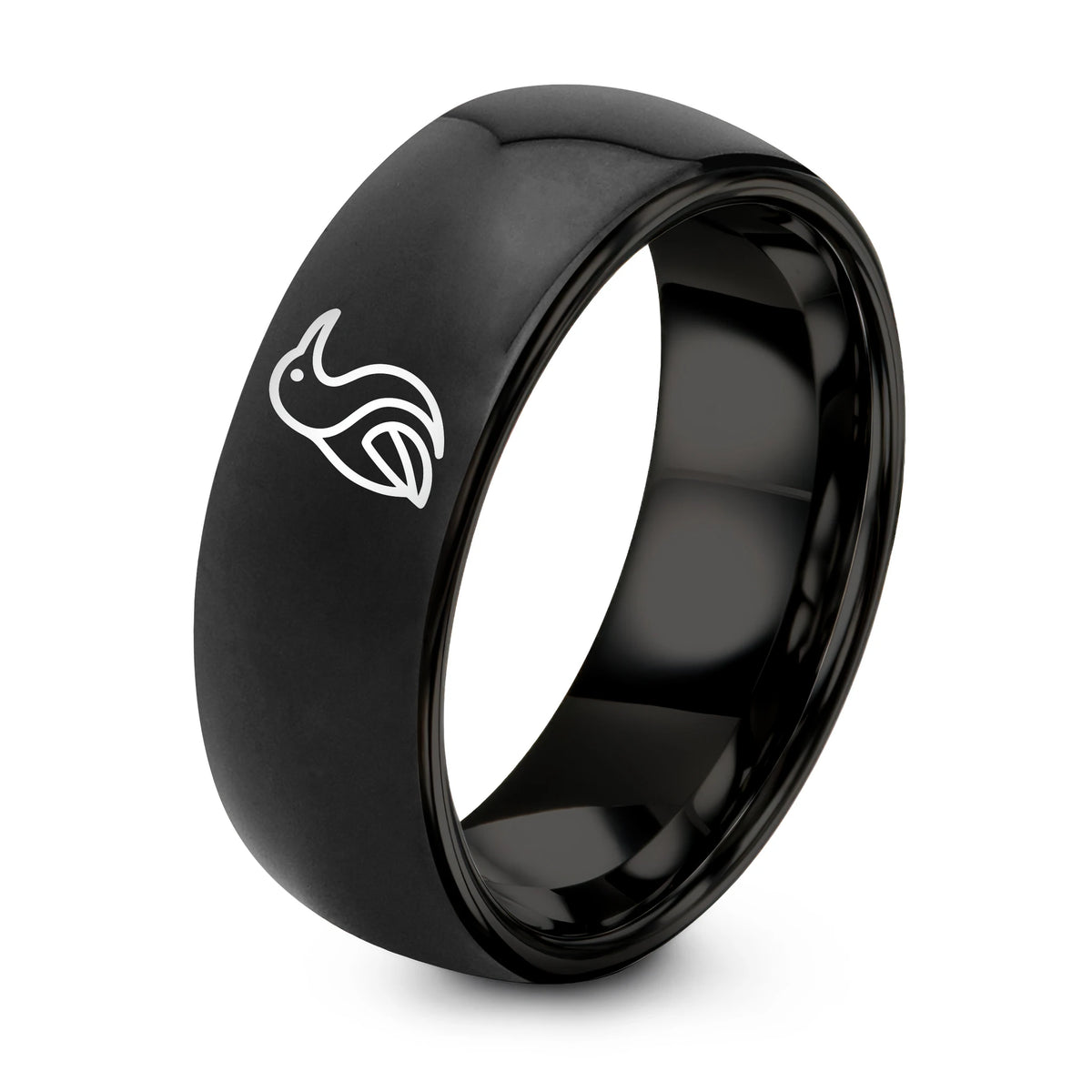 70th Birthday Gifts for Men – black tungsten oceania ring