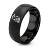 Oceania – Tungsten Wedding Band, 8 mm, Black Comfort-Fit Unisex