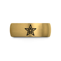 best presents for husband – gold & gray tungsten star of honor wedding band