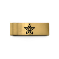 unique presents for him – gold tungsten star of honor wedding band