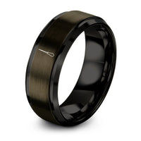 unique presents for her – gunmetal & black tungsten conductor baton ring
