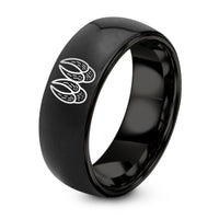 70th Birthday Gifts for Women – black tungsten elk print ring