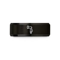 special presents for her – black tungsten hose nozzle wedding band