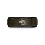 anniversary present for wife – gunmetal & black tungsten inline 4 engine wedding band