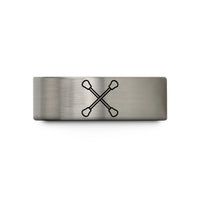 personalized presents for her – gold & silver tungsten majorette baton wedding band