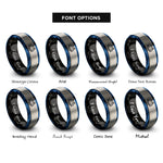 font options for inside engraving on black & blue & gray 8 bit alien rings