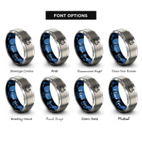 font options for inside engraving on blue & gray 8 bit alien rings