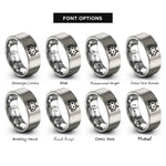 font options for inside engraving on gray 8 bit alien rings