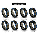 font options for inside engraving on gunmetal & blue 8 bit star rings