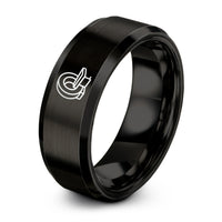 women's anniversary rings silver – black tungsten mri magnet ring
