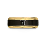 personalized presents for her – black & gold tungsten waiters corkscrew wedding band