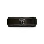 tungsten bands for couples – black & rose gold tungsten waiters corkscrew wedding band