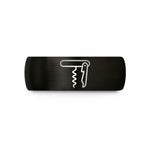 personalized presents for her – black tungsten waiters corkscrew wedding band