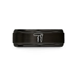 unique rings for women – black tungsten waiters corkscrew wedding band