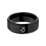tungsten carbide men's ring – black tungsten shaving brush bowl wedding band
