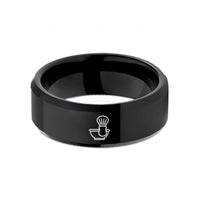 tungsten carbide men's ring – black tungsten shaving brush bowl wedding band