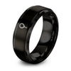 Tasbih Prayer Beads – Tungsten Wedding Band, 8 mm, Black Comfort-Fit Unisex