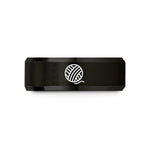 tungsten rings for men – black tungsten yarn ball wedding band