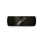 rings for special men – black tungsten bread knife wedding band