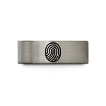 wedding bands for men – gray tungsten fingerprint wedding band