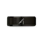 personalized rings for men – black tungsten spinning rod lure wedding band